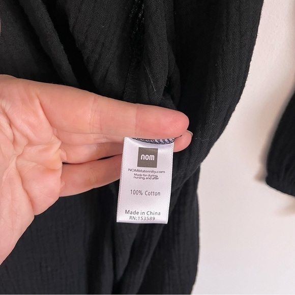 NOM Alma Maternity Nursing Friendly Slub Cotton Jumpsuit - Picture 12 of 13